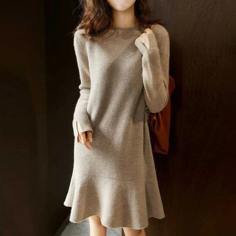 Coco Fall Cutie Skater Mini Knit Dress