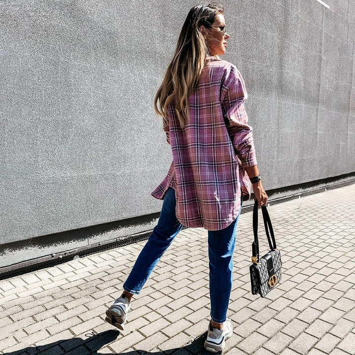 Coco Misty Days Plaid Shirt Shacket jacket