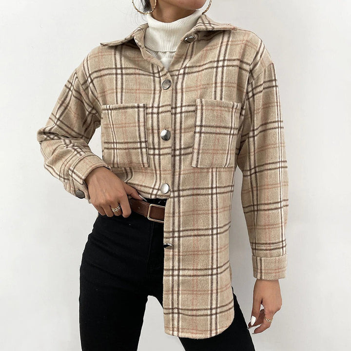 Coco Misty Days Plaid Shirt Shacket jacket