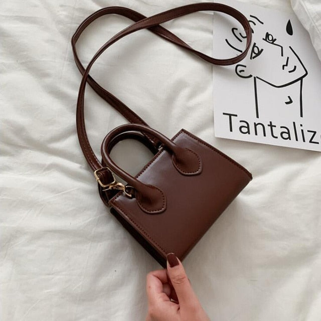 Coco Tiny Vegan Leather Crossbody Mahogany