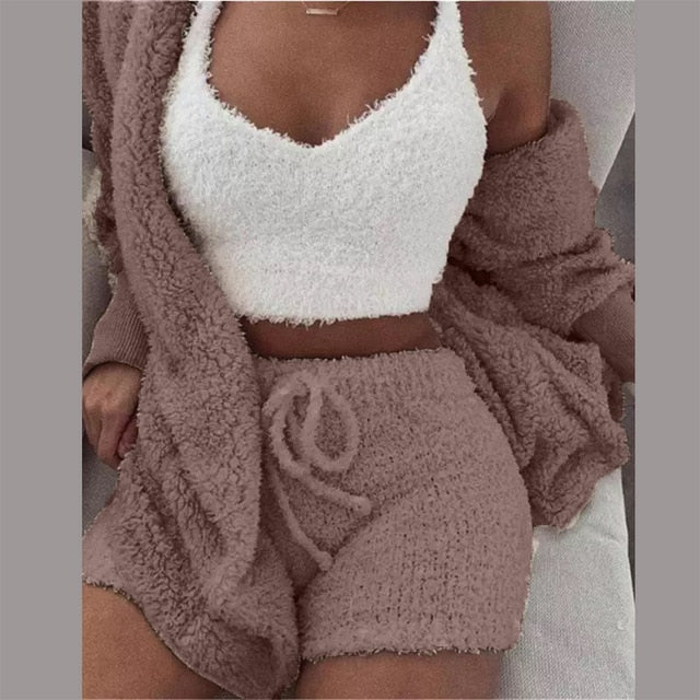 Coco GOTTA CHILL THREE PIECE SET sets Mauve & Cream / S