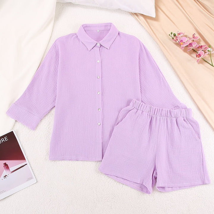 Coco Stay Forever Cozy Loungewear Shorts Set Sleepwear & Loungewear Lavender / S