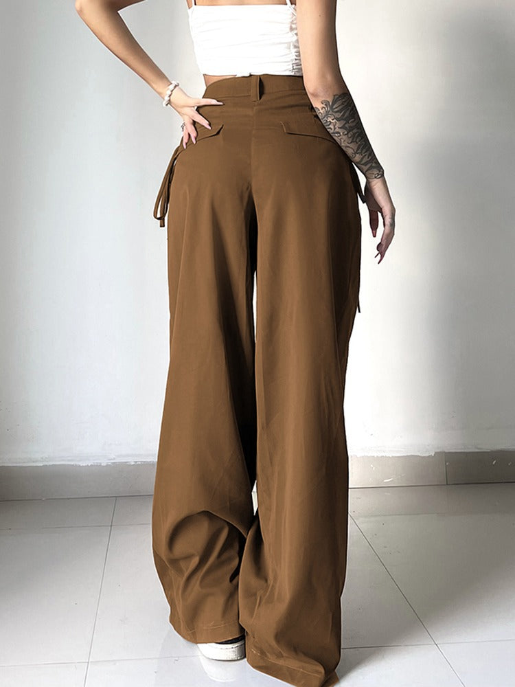 COCO New Orleans High Waist Wide Leg Pleated Trousers