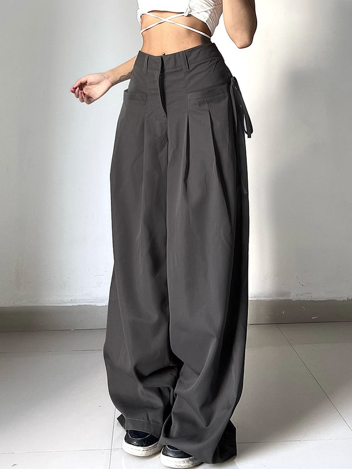 COCO New Orleans High Waist Wide Leg Pleated Trousers