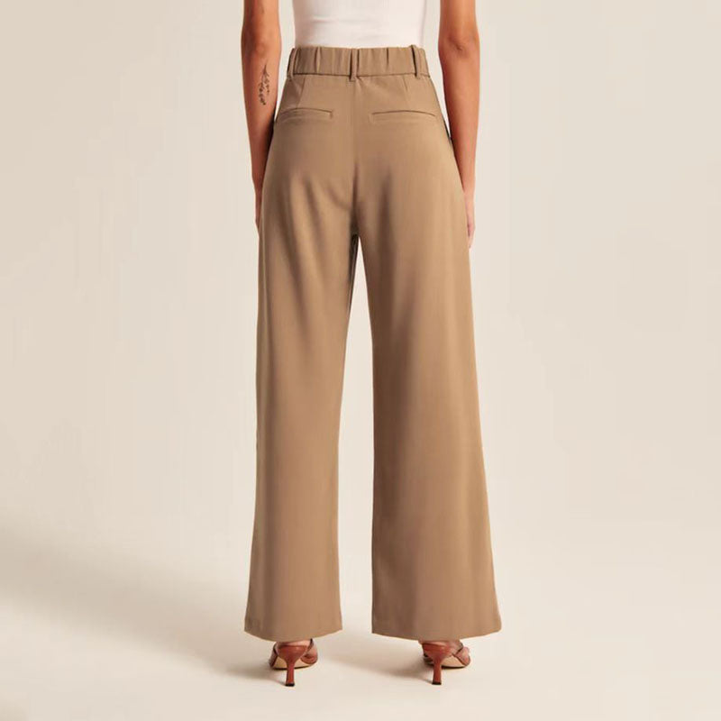 COCO Power Hour High-Waisted Wide Leg Trouser Pants